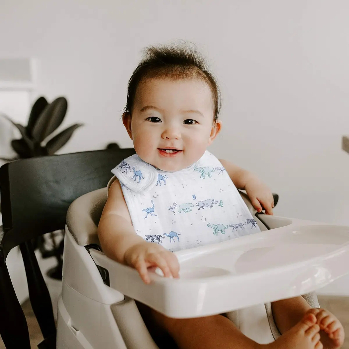 aden + anais Snap Baby Bib, 3 Pack, 23cm x 32.5cm (9" x 13") | 3-Layer Cotton Muslin for Infants - view 3