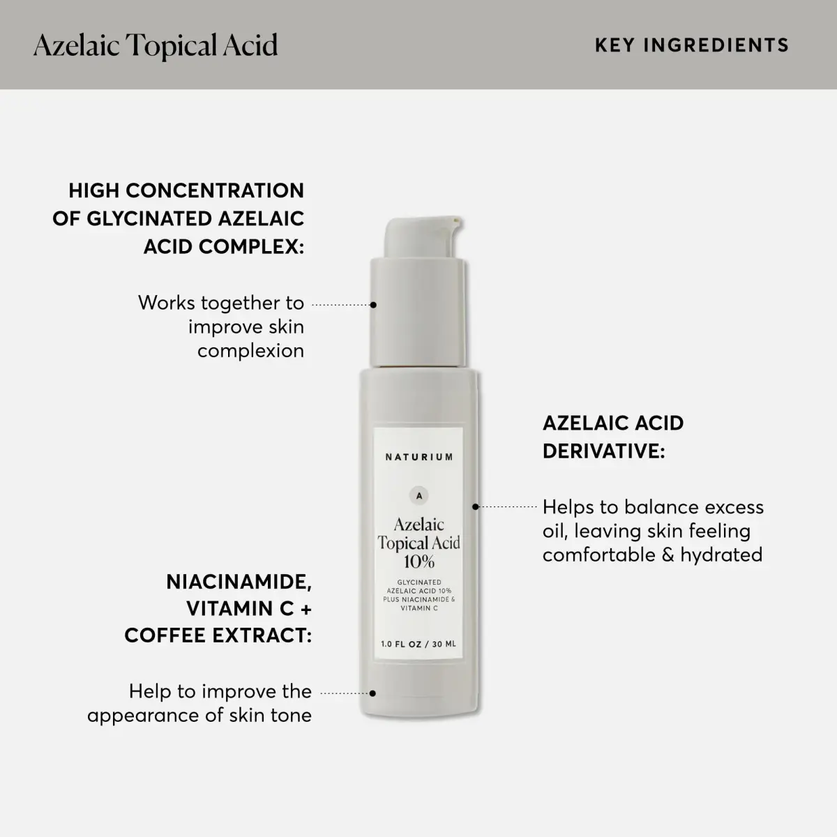 Naturium Azelaic Topical Acid 10% Serum 30ml (1 oz) | Reduces Redness & Improves Skin Tone - view 6
