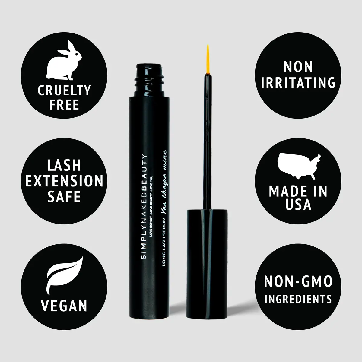Simply Naked Beauty Lash Growth Serum & Brow Enhancer 5 ml | Natural Peptides for Fuller, Longer Lashes & Brows - view 5
