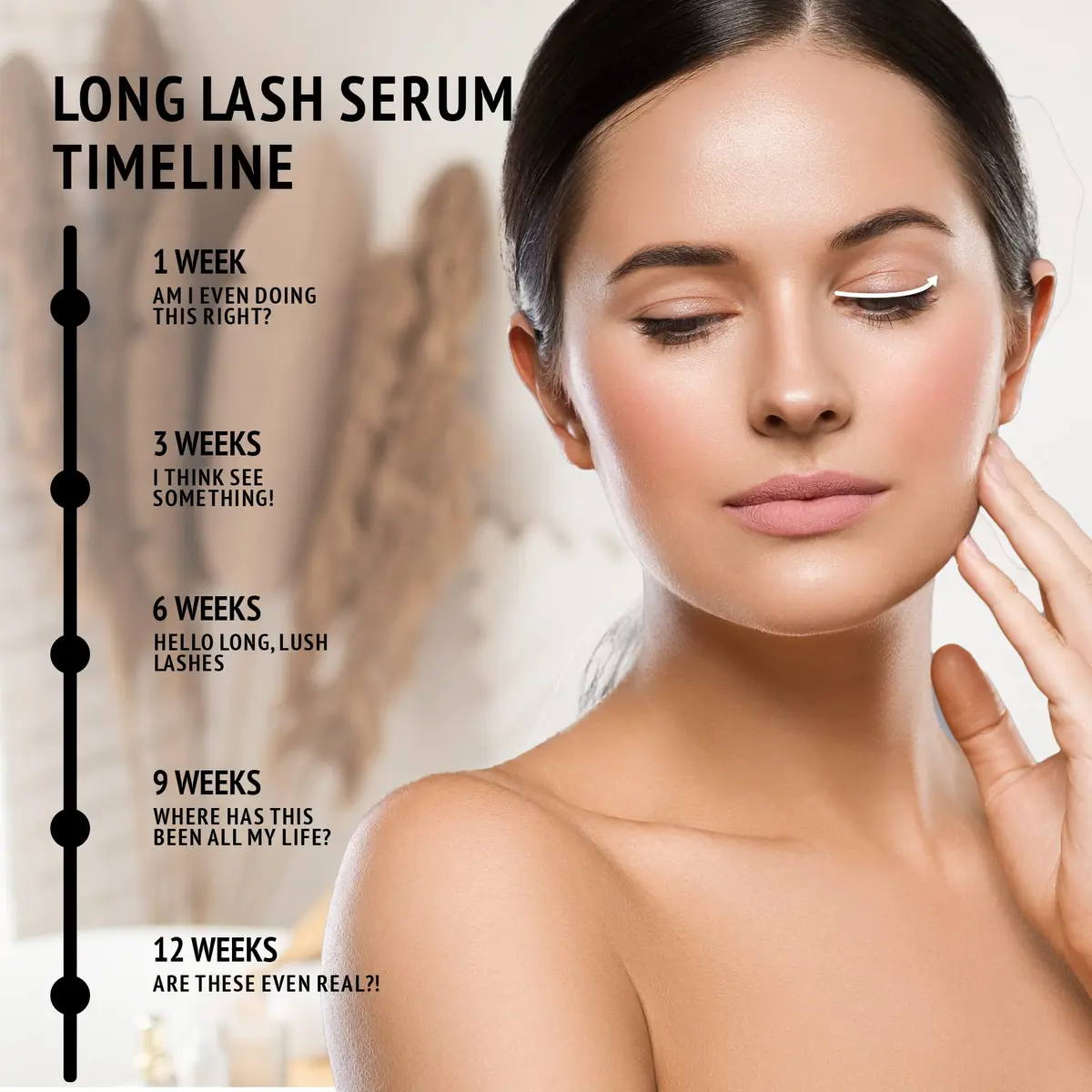 Simply Naked Beauty Lash Growth Serum & Brow Enhancer 5 ml | Natural Peptides for Fuller, Longer Lashes & Brows - view 3