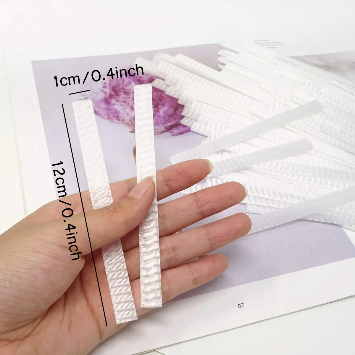 Honbay White 100PCS Makeup Brush Protector Mesh Covers | Expandable & Reusable - view 2