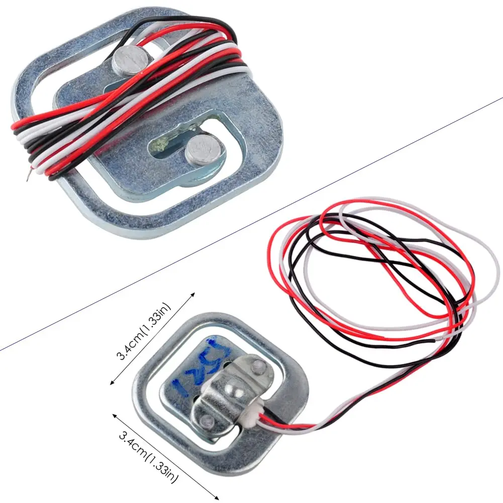 DIYmalls Load Cell 50kg Half Bridge Strain Gauge Weight Sensor HX711 Module | 4pcs Load Cell 50kg + 1pcs HX711 Module - view 2