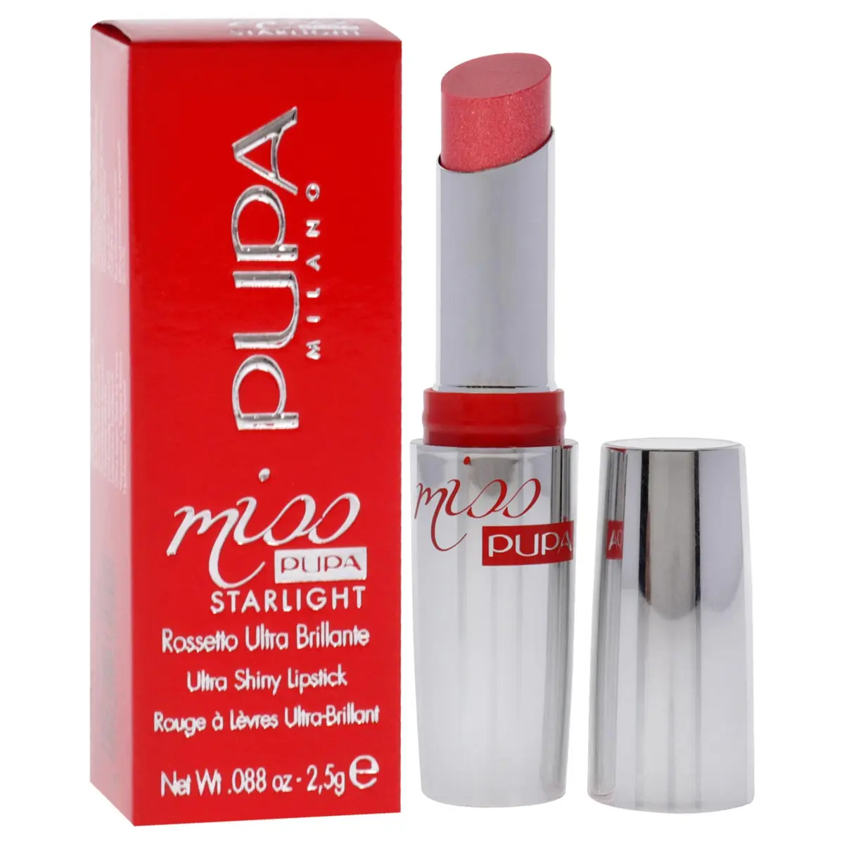 Pupa Milano Miss Pupa Starlight Lipstick 0.88 oz | Ultra-Shiny, Micro Pearl Radiance, Semi-Transparent, Glossy Finish - view 3