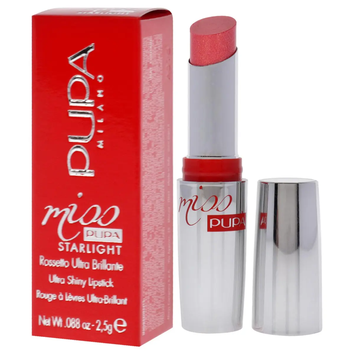 Pupa Milano Miss Pupa Starlight Lipstick 0.88 oz | Ultra-Shiny, Micro Pearl Radiance, Semi-Transparent, Glossy Finish - view 4