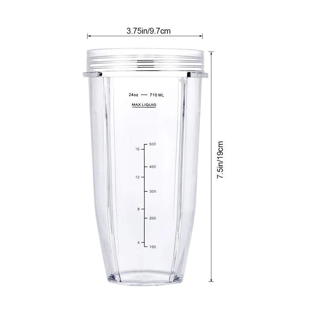 WWjiuyue 24oz Blender Cups with Sip & Seal Lids, 2-Pack | Compatible with Ninja Auto IQ Series BL480 BL481 BL482 BL490 BL640 BL680 BL450 - view 4