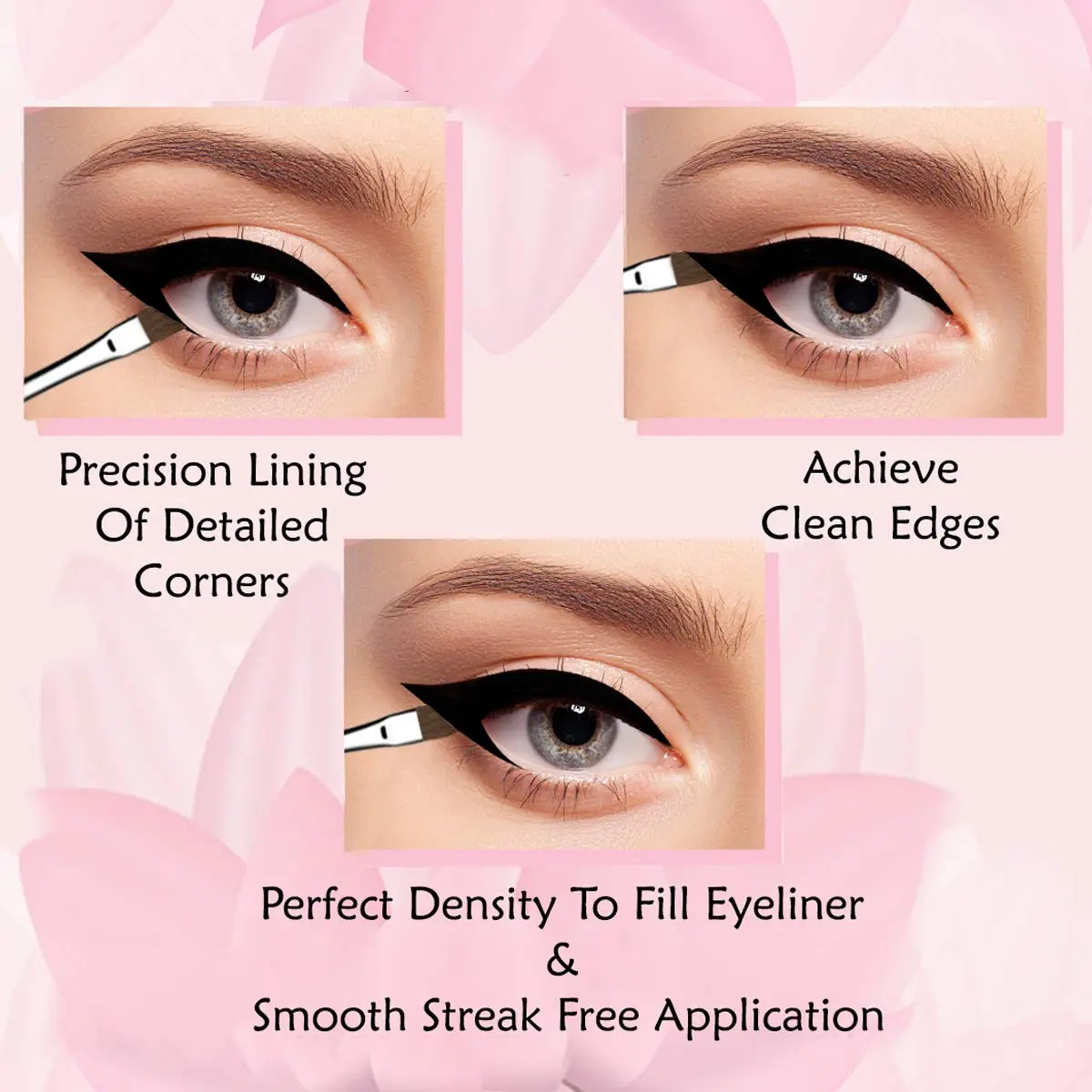 Vertex Angled Eyeliner Brush Slanted for Clean Lines | Precision Winged Liner for Gel & Liquid Liner - view 4