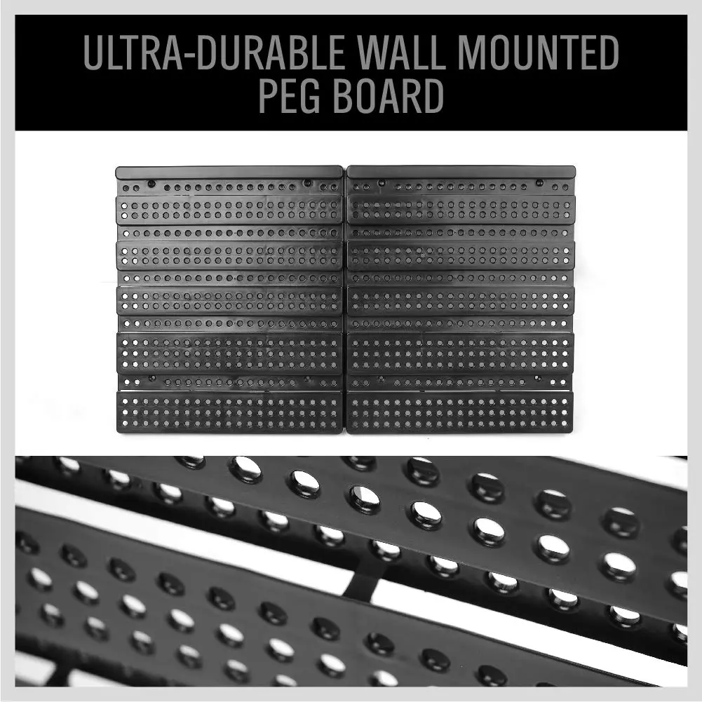 SEDY 30-Bin Wall-Mounted Storage Rack System with Peg Boards, 64cm x 38cm x 18.5cm | Organize Tools, Hardware, and Small Parts - view 6