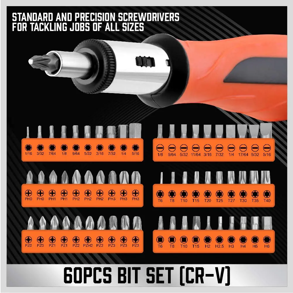 SEDY 124-Piece Magnetic Screwdriver Set with Plastic Racking | Versatile DIY Tools for Men - view 4