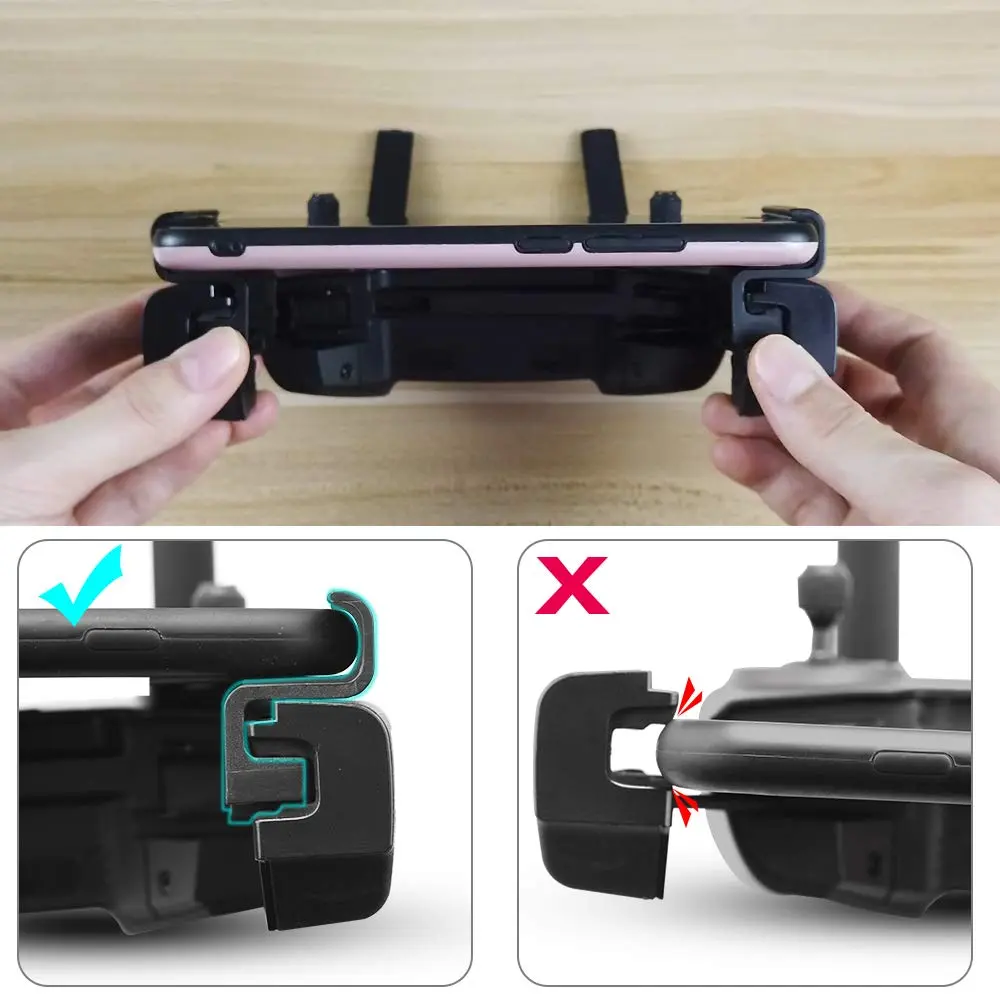 HeiyRC Phone Mount Clip for DJI Mavic Series Remote Control 8-12mm Thickness | Lightweight Accessory - view 3