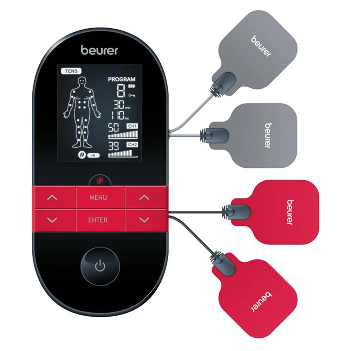 Beurer EM59 Digital 3-in-1 TENS Unit, EMS & Heat Therapy with 64 Applications | 190g (6.7 oz) - main product image