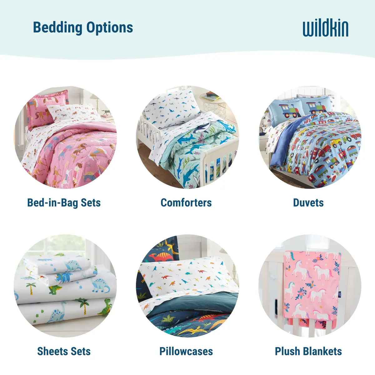 Wildkin Jurassic Dinosaurs 4-Piece Toddler Bed in a Bag Set - 132cm x 71cm (52" x 28") | OEKO-TEX Certified Cotton Comforter & Sheets - view 7