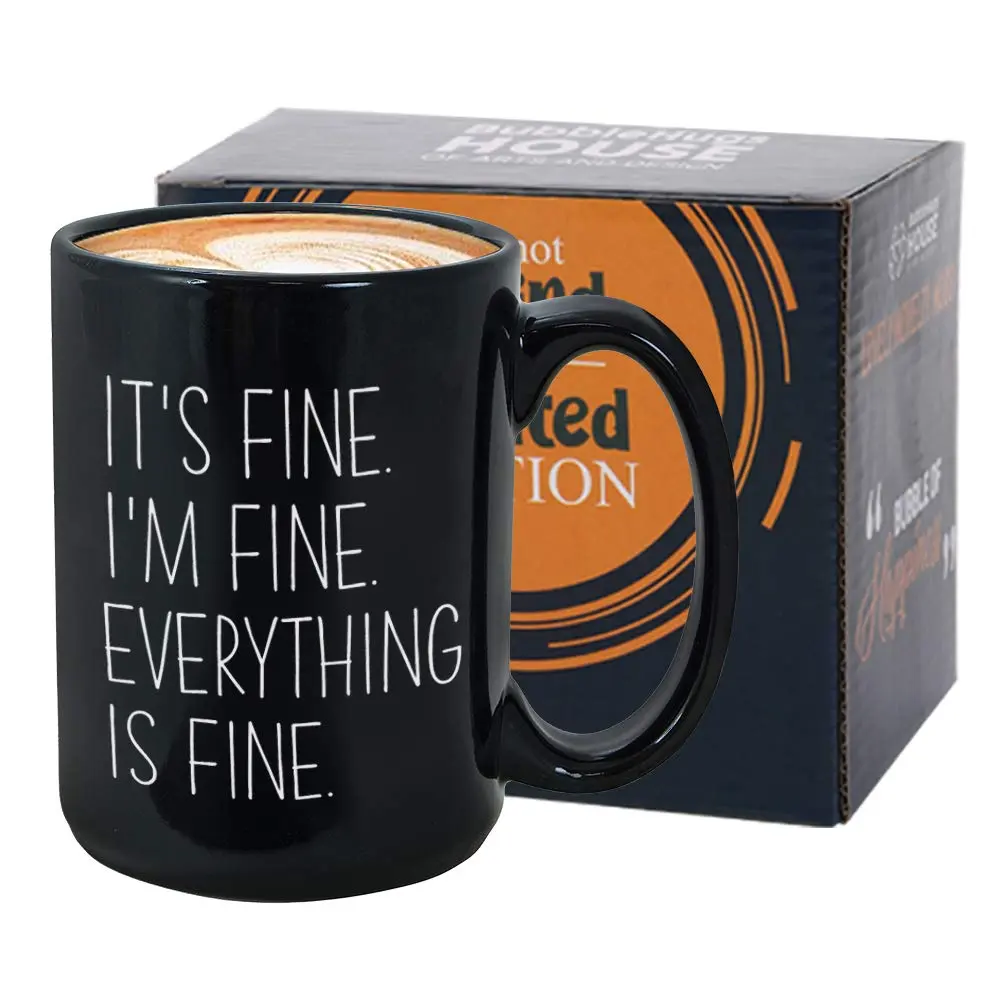 Bubble Hugs Mom Coffee Mug 15 oz Black | Funny Witty Sarcasm Humor Mother Women - main product image