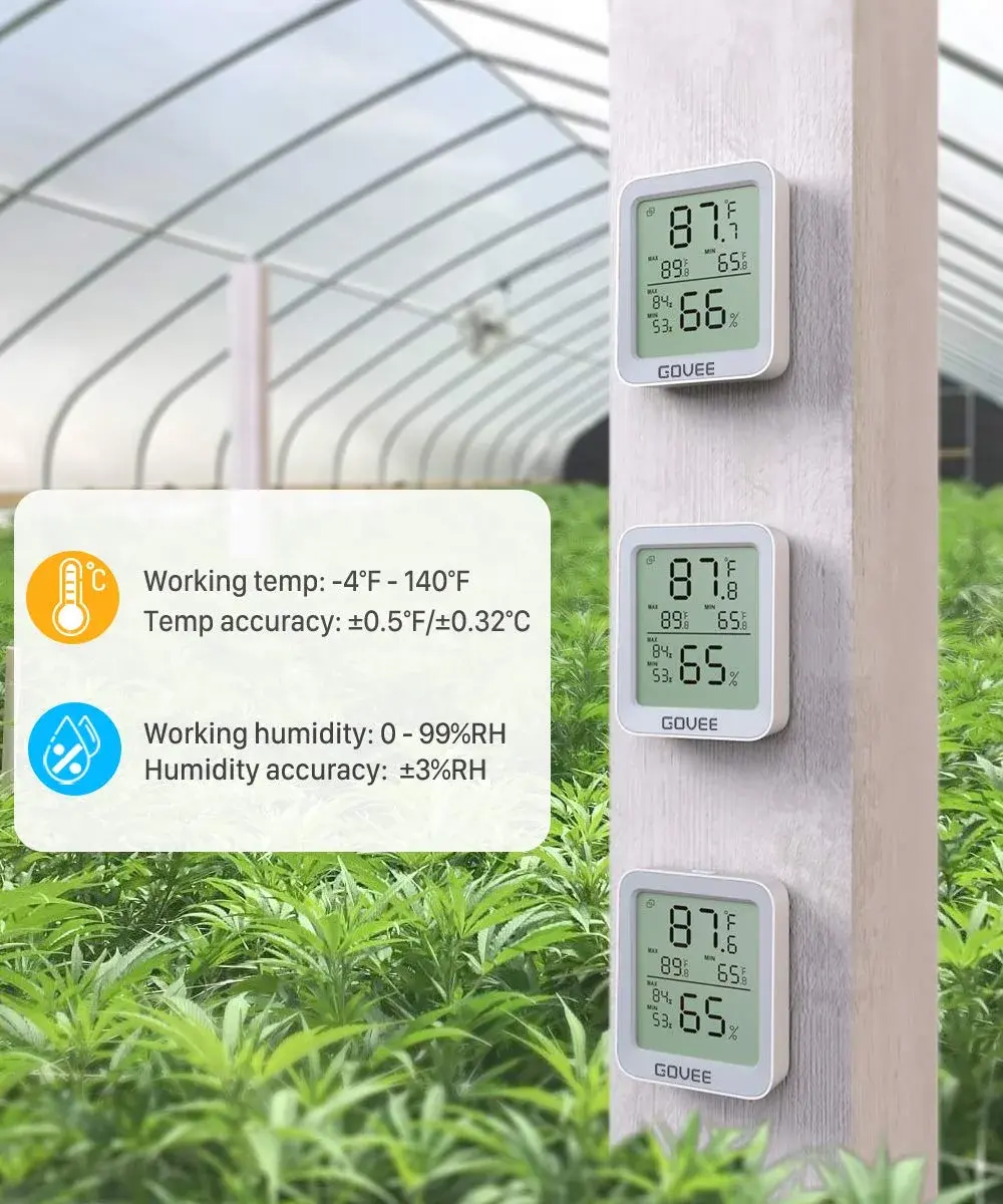 Govee H5075 Bluetooth Hygrometer Thermometer | Accurate Temp & Humidity Monitoring - view 3
