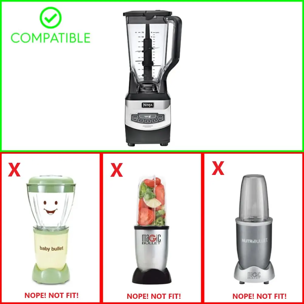 GahsElec 6-Fin Blender Blade Replacement for Ninja BL660 BL663 BL740, 8.5cm (3.35in) Diameter, 7.6cm (3in) Height | Compatible with 16oz Cups - view 7