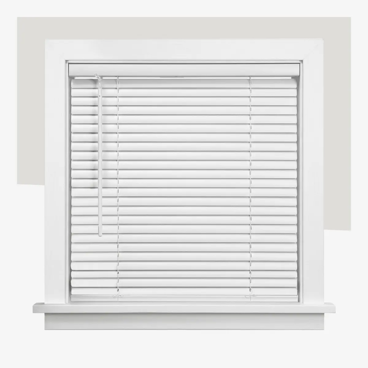 CHICOLOGY Cordless Mini Blinds 106cm x 152cm (42"W x 60"H) | White Vinyl Light Filtering to Room Darkening - main product image