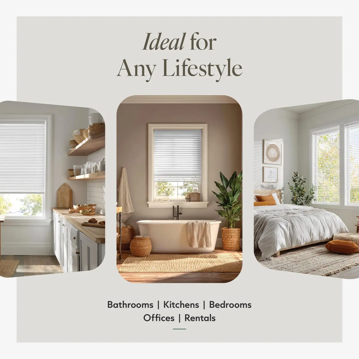 CHICOLOGY Cordless Mini Blinds 106cm x 152cm (42"W x 60"H) | White Vinyl Light Filtering to Room Darkening - view 3