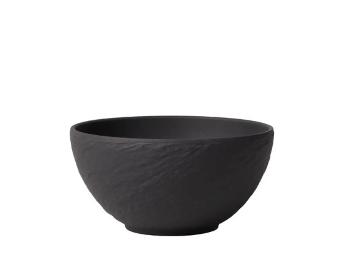 Villeroy & Boch Manufacture Rock, Modern Bowl for Finger Food and Dips | Premium Porcelain, Dishwasher Safe, Black - main product image