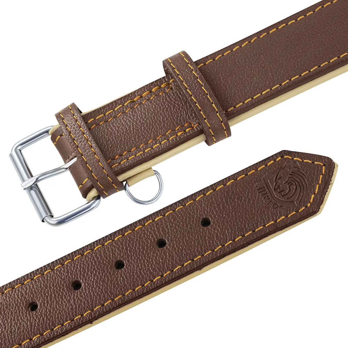 Riparo Heavy Duty Leather Dog Collar XXL 24-29" | Adjustable & Stylish - view 7