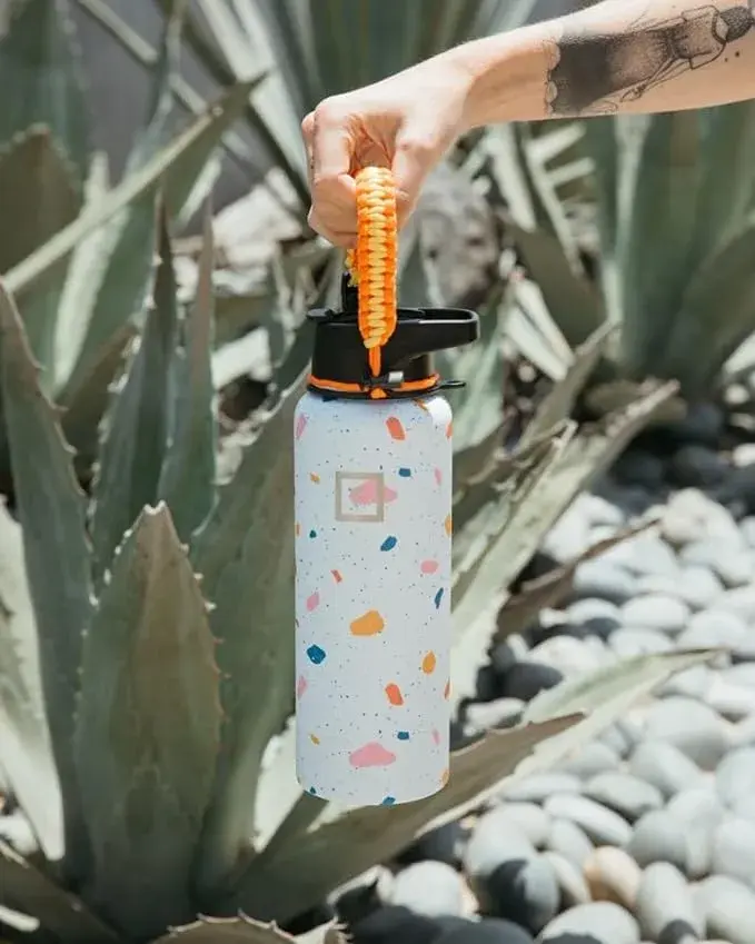 IRON °FLASK Paracord Handle for Wide Mouth Water Bottles with Survival Tools - Bubble Gum - view 6