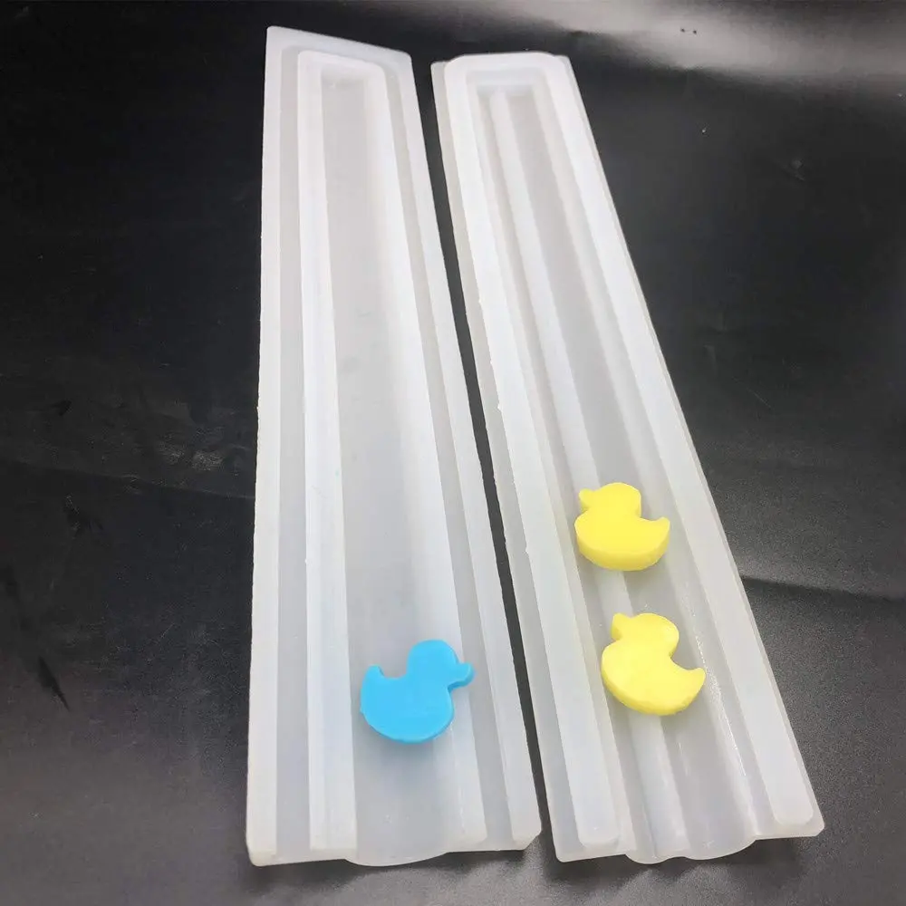 MoldFun Little Rubber Duck Shaped Long Tube Silicone Mold | Handmade Candle Mold Embed Soap Making Supplies - view 3