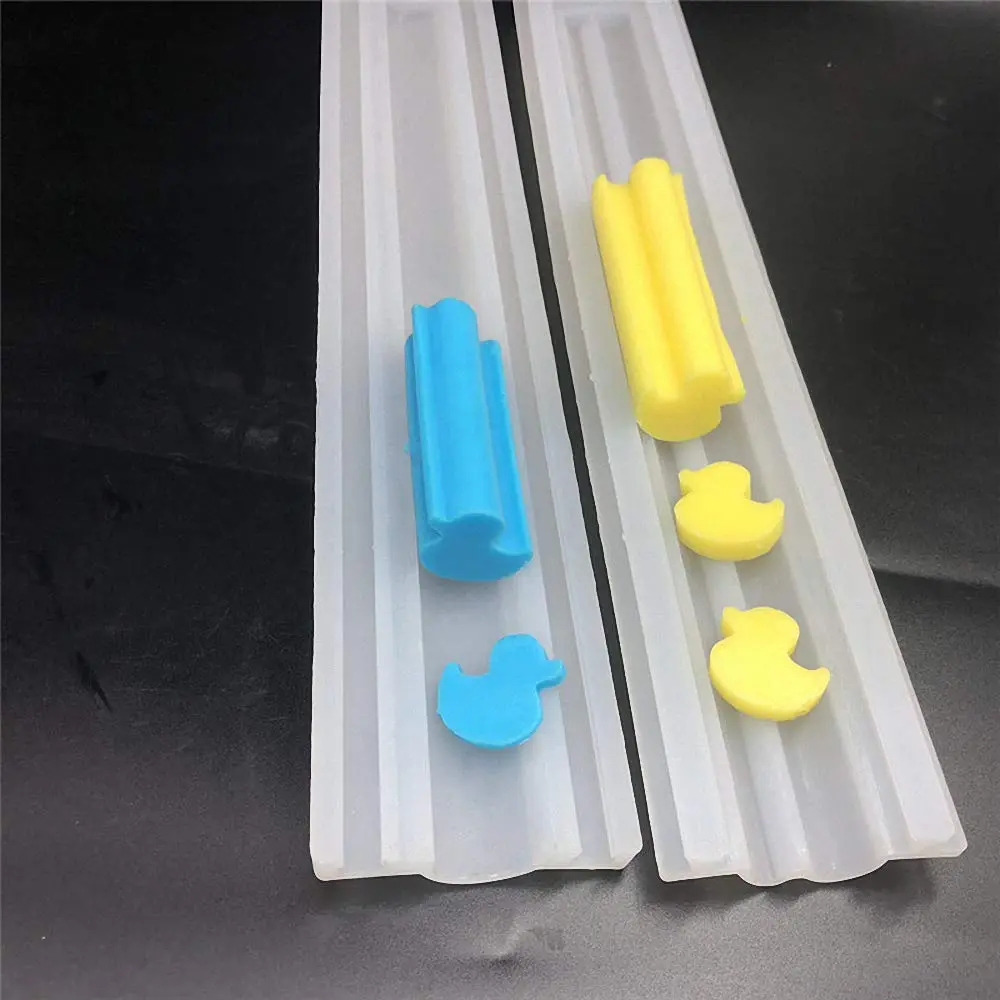 MoldFun Little Rubber Duck Shaped Long Tube Silicone Mold | Handmade Candle Mold Embed Soap Making Supplies - view 4