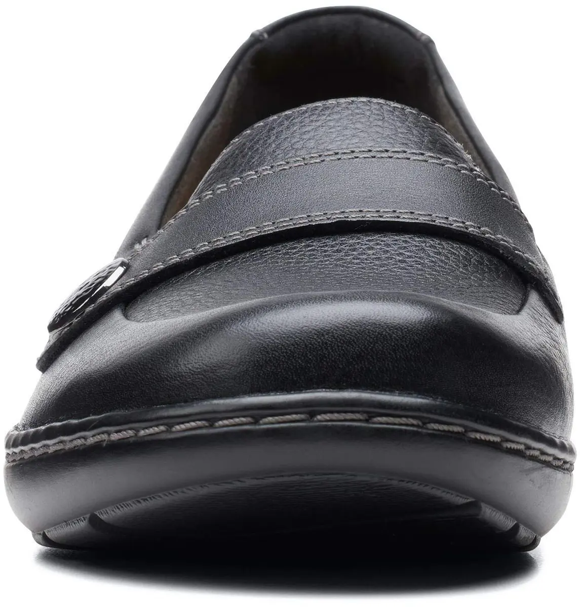 Clarks Women's Cora Daisy Loafer Black Tumbled Leather Wide | Fashion Casual Slip-On - view 6