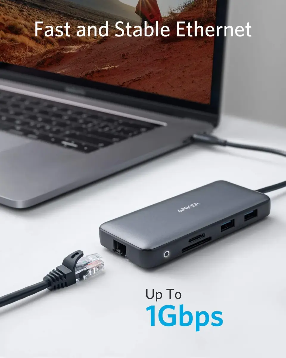 Anker 8-in-1 USB C Hub Dual Monitor Docking Station 4K HDMI | Expands Laptop Connectivity - view 8