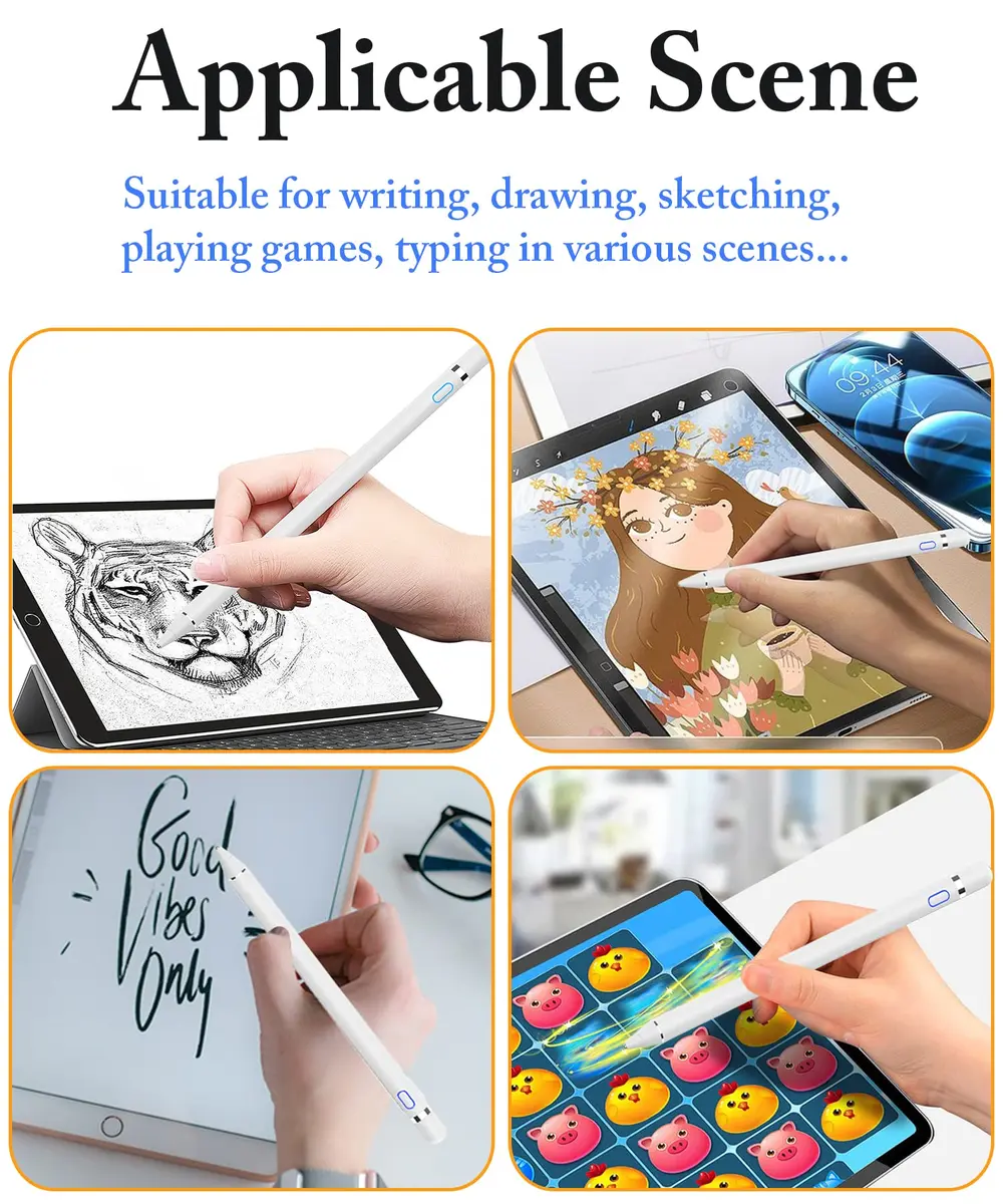 DOGAIN Active Stylus Pen White 17.8cm (7in) | Precision Digital Art & Writing for All Touchscreens - view 6