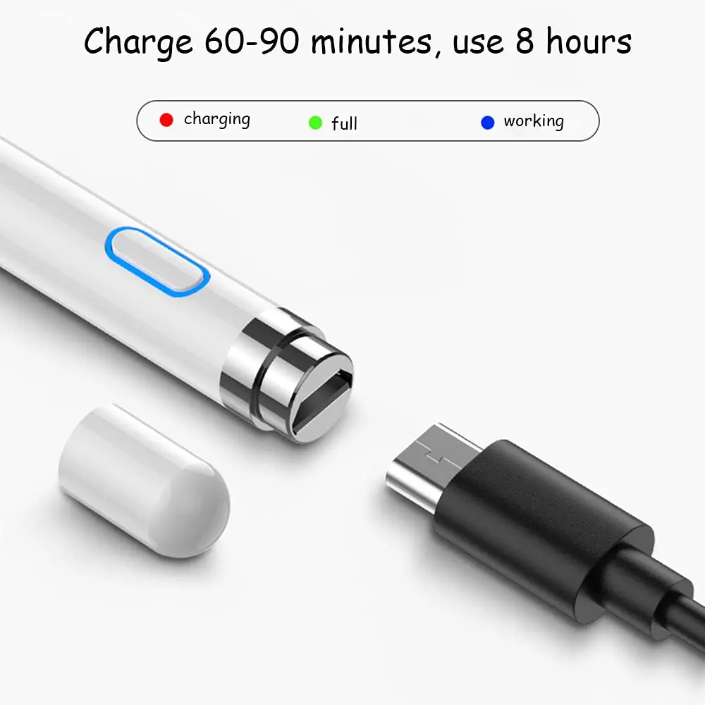 DOGAIN Active Stylus Pen White 17.8cm (7in) | Precision Digital Art & Writing for All Touchscreens - view 2