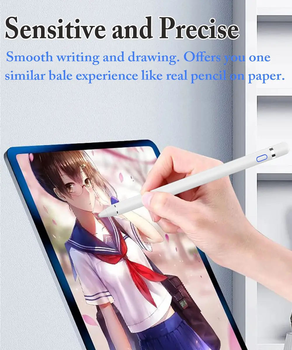 DOGAIN Active Stylus Pen White 17.8cm (7in) | Precision Digital Art & Writing for All Touchscreens - view 3