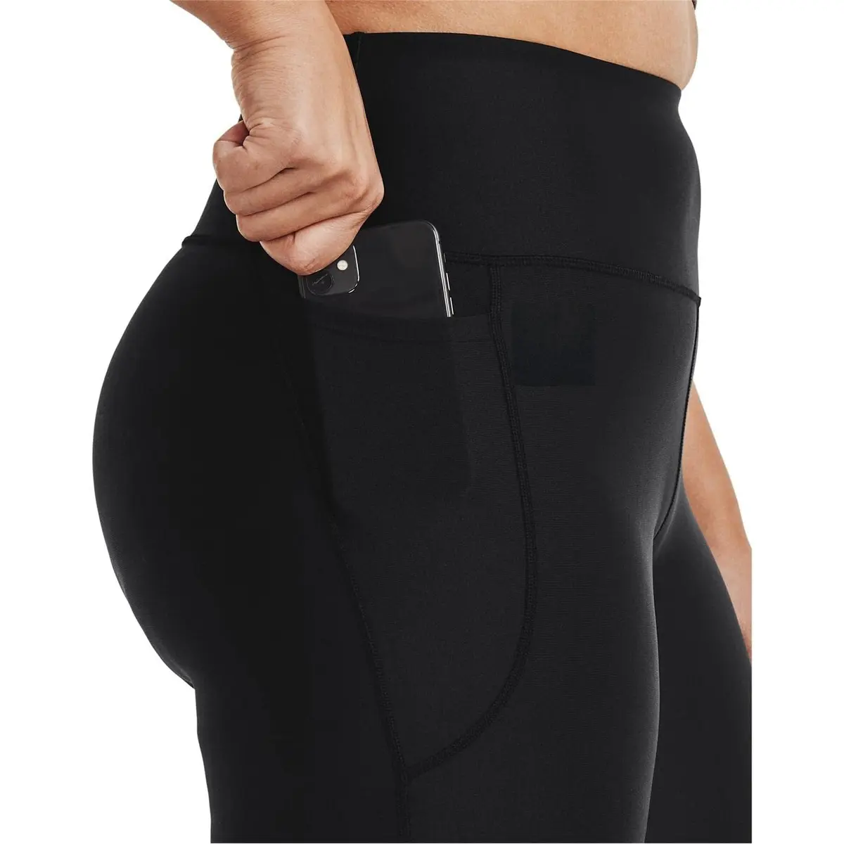 Under Armour Women's Tech High Rise Leggings Black LG | Moisture-Wicking & 4-Way Stretch - view 5