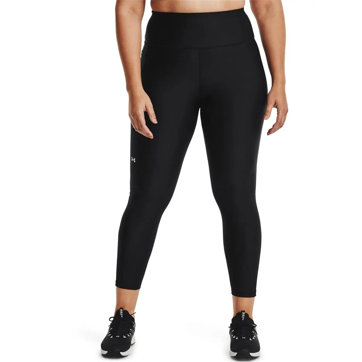 Under Armour Women's Tech High Rise Leggings Black LG | Moisture-Wicking & 4-Way Stretch - view 2