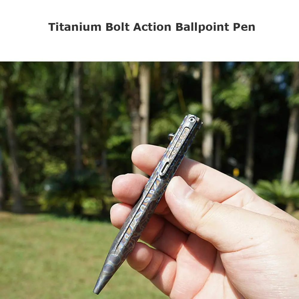 Hamans Bolt Action Pen Titanium Ballpoint Pen 120mm | Compact, Refillable, Multicolored - view 2