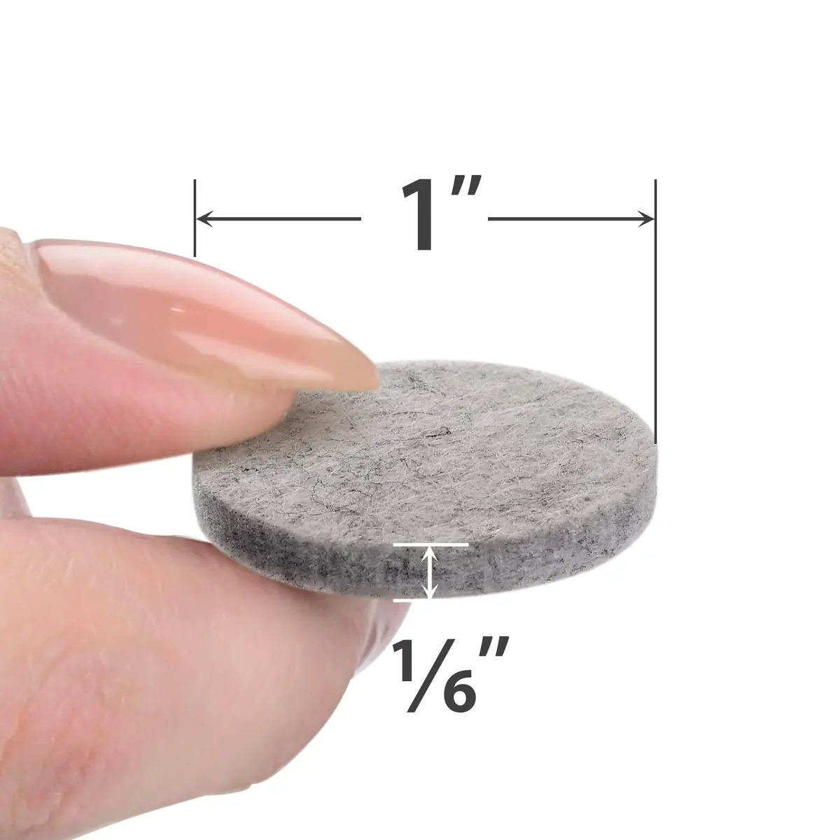 X-Protector Grey 48 PCS 1" Round Furniture Floor Protector Pads | Protects Wood & Laminate Floors - view 2