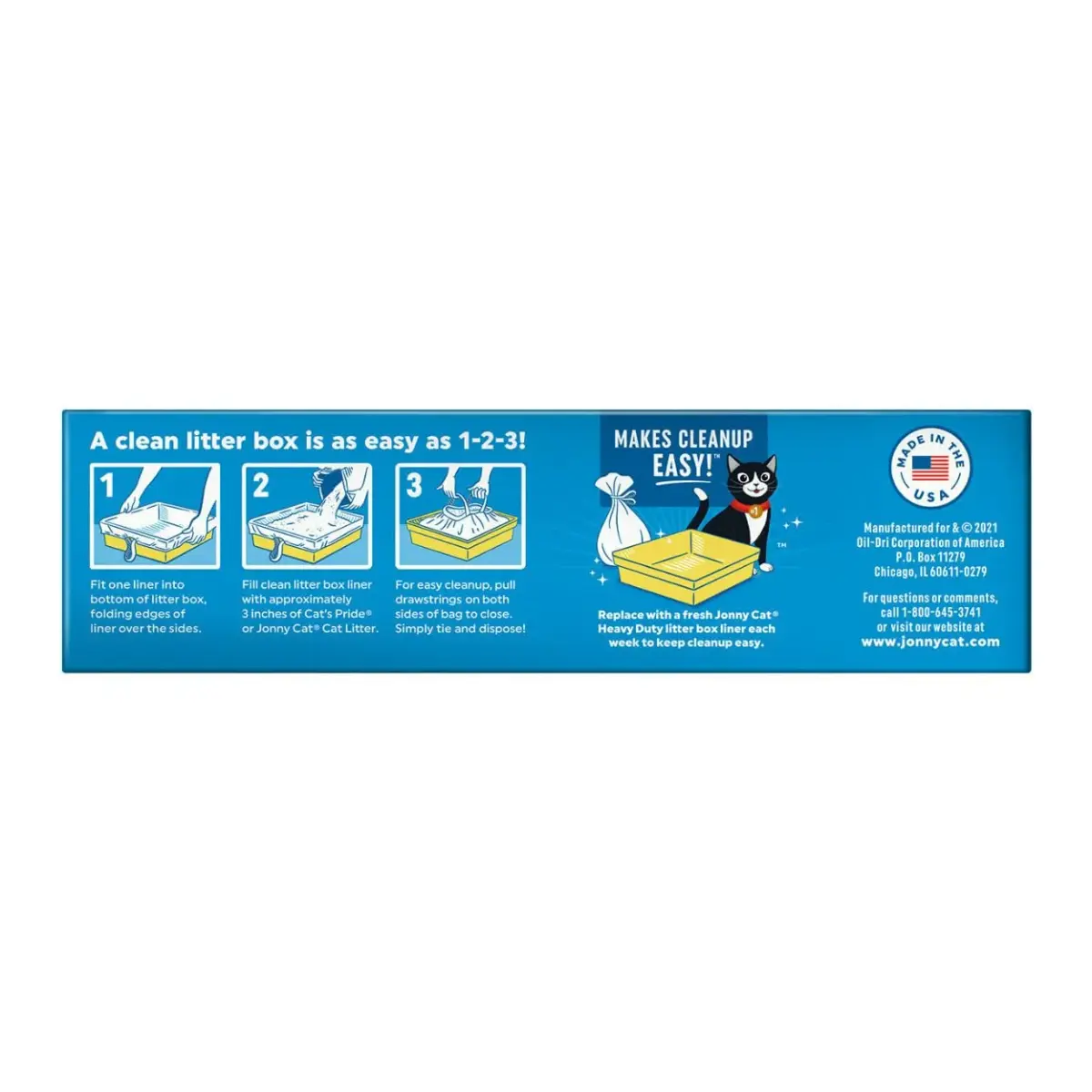 JONNY CAT Heavy Duty Drawstring Litter Box Liners 20 Count (91cm x 45cm) | Tear Resistant & Easy Disposal - view 6