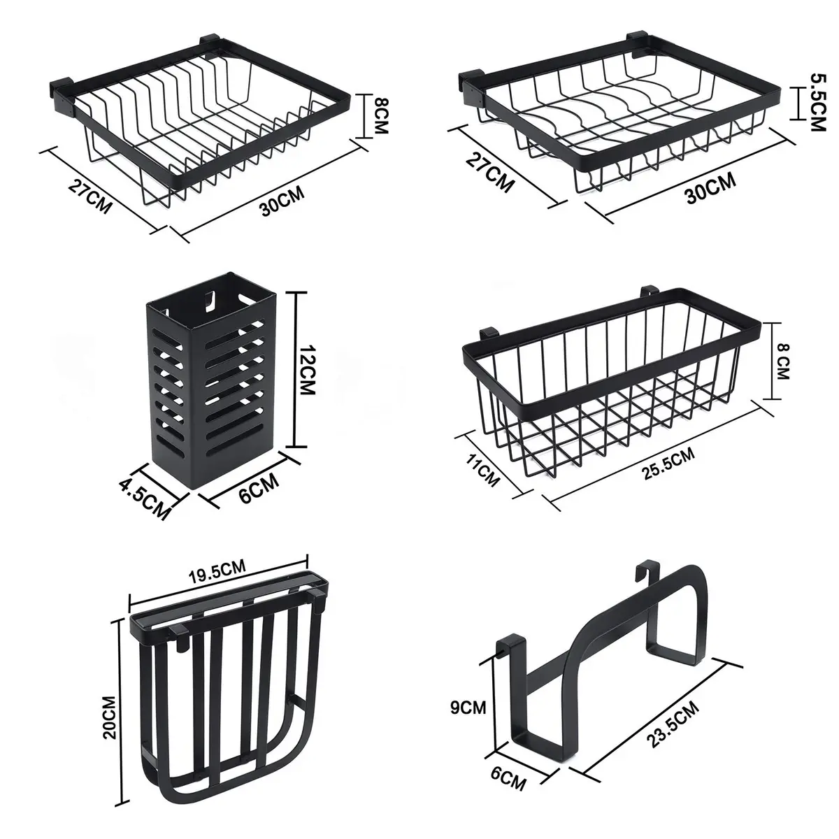 HTTMT Stainless Steel Dish Rack Over Sink W/Cutlery Holder 27.17in x 13in | Durable, Rust-Free Kitchen Organizer - view 4