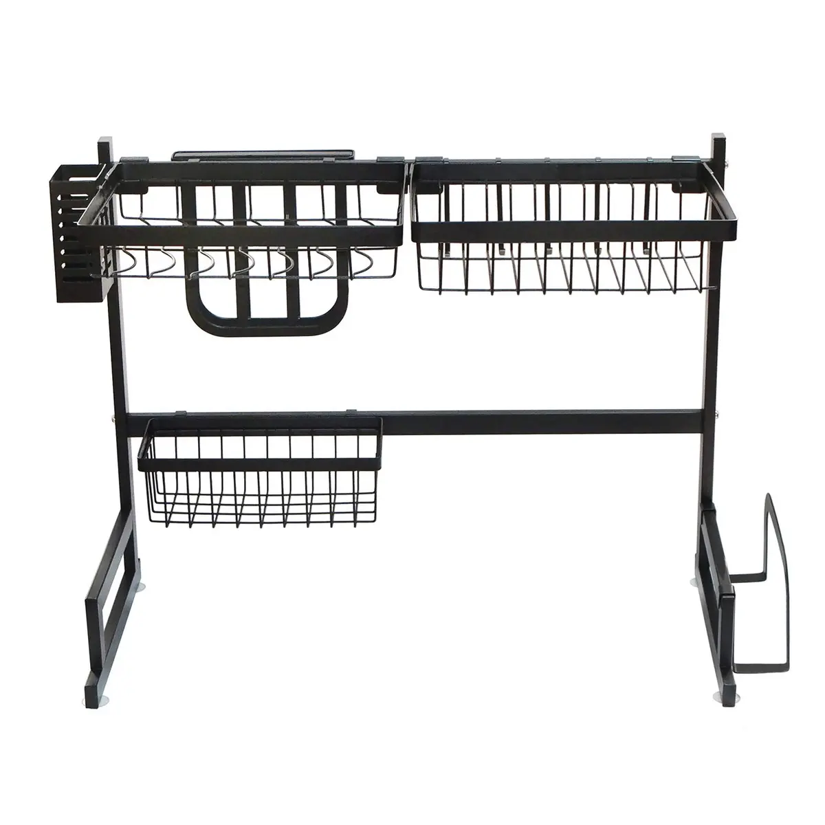 HTTMT Stainless Steel Dish Rack Over Sink W/Cutlery Holder 27.17in x 13in | Durable, Rust-Free Kitchen Organizer - view 6