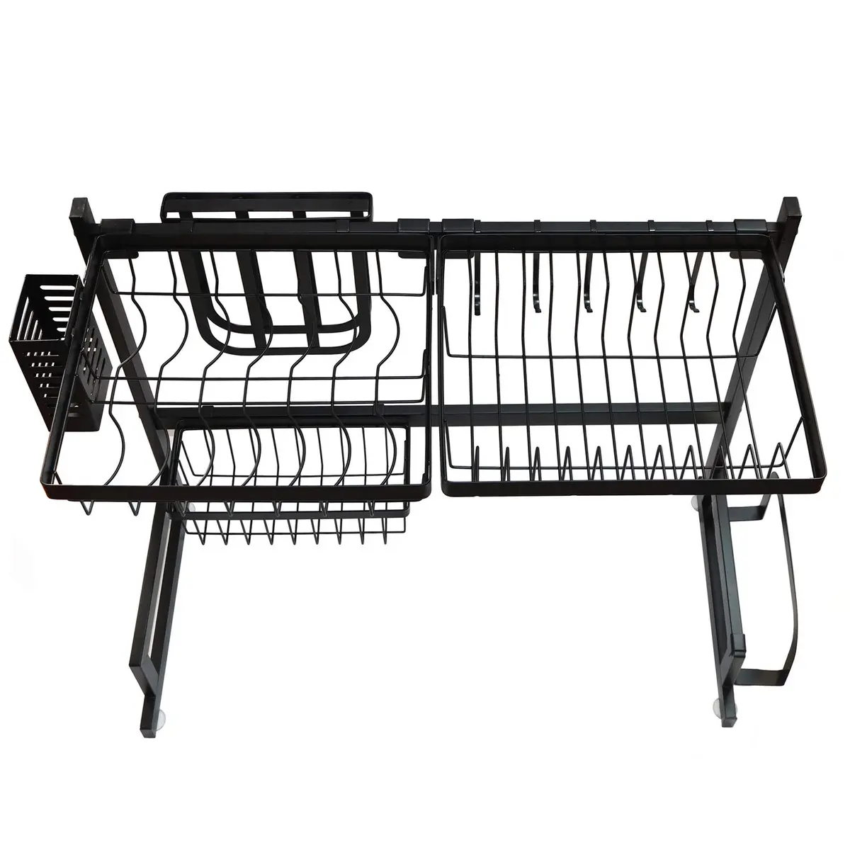 HTTMT Stainless Steel Dish Rack Over Sink W/Cutlery Holder 27.17in x 13in | Durable, Rust-Free Kitchen Organizer - view 7