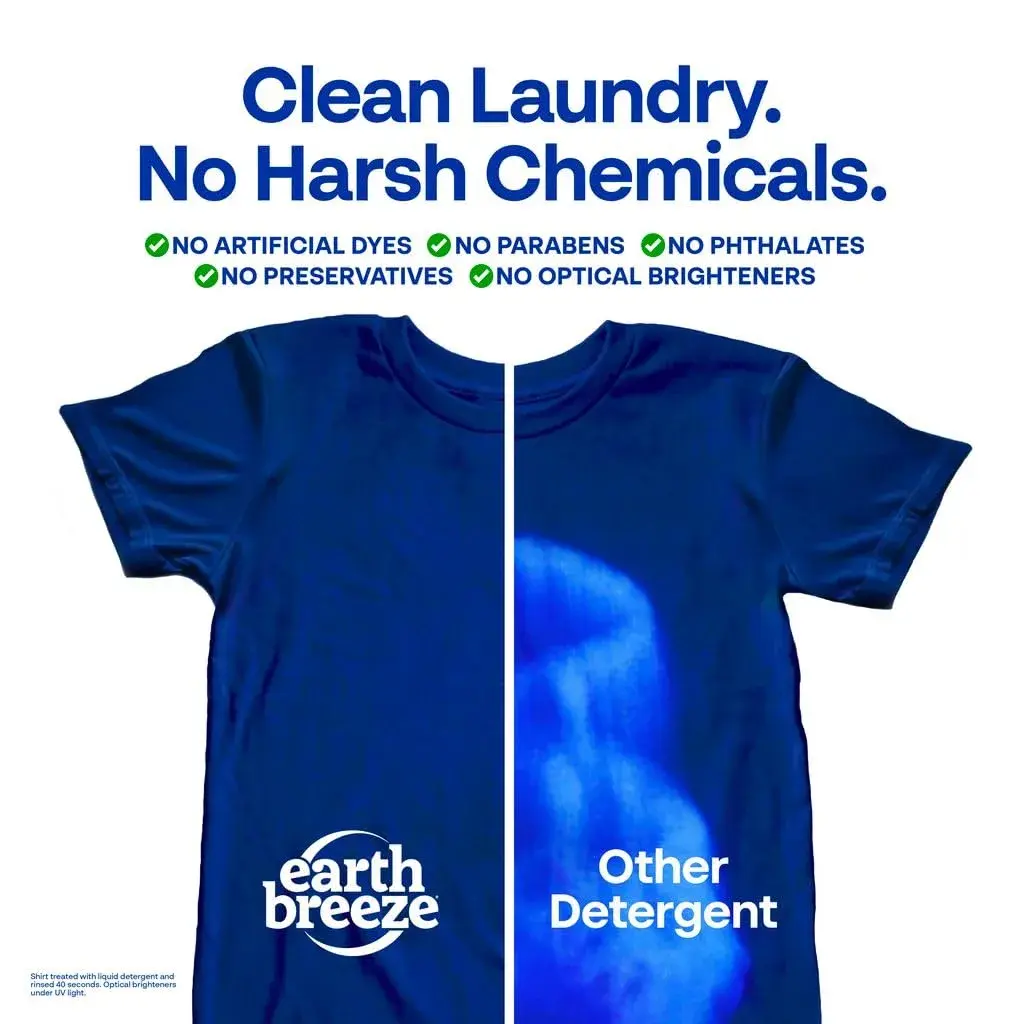 Earth Breeze Fragrance-Free Laundry Detergent Sheets 30 Count (60 Loads) | Eco-Friendly Liquidless Soap - view 3