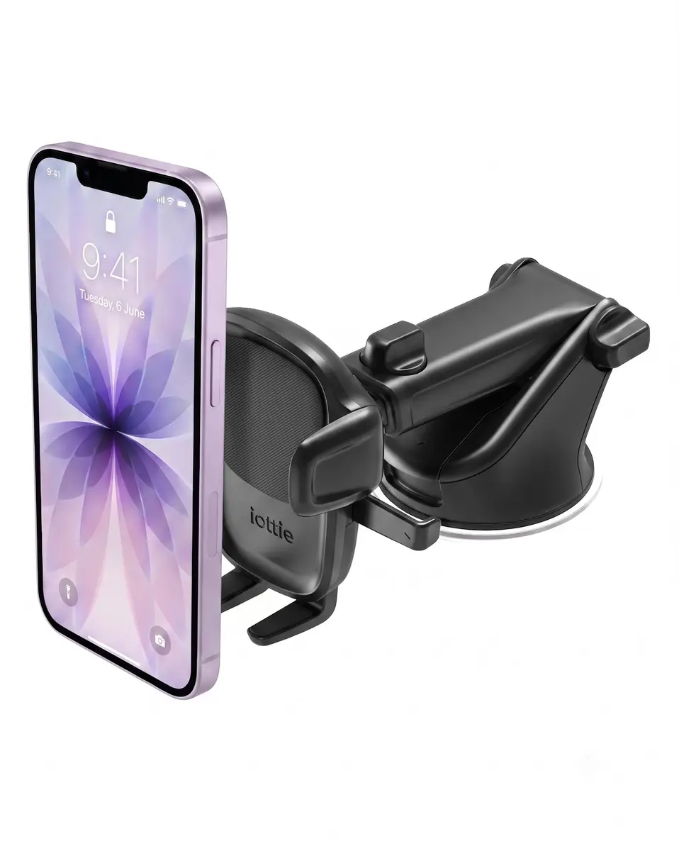 iOttie Easy One Touch 5 Signature Dashboard & Windshield Car Mount Phone Holder with Telescopic Arm, 20.3 cm (8 inches) Extension | Secure Grip for Smartphones - main product image