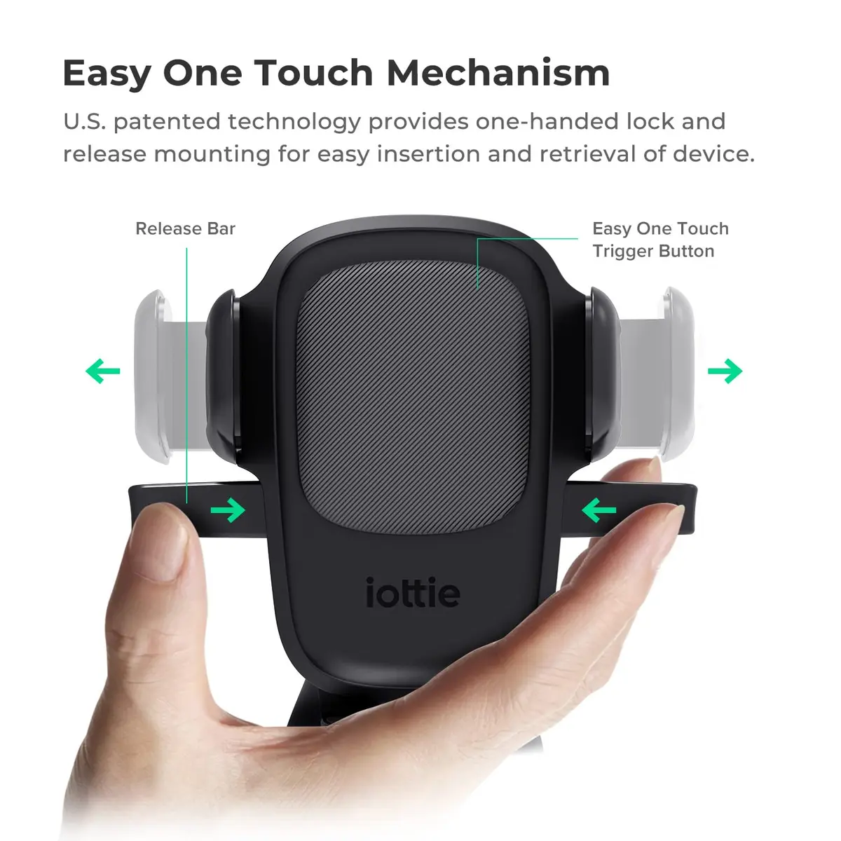 iOttie Easy One Touch 5 Signature Dashboard & Windshield Car Mount Phone Holder with Telescopic Arm, 20.3 cm (8 inches) Extension | Secure Grip for Smartphones - view 2
