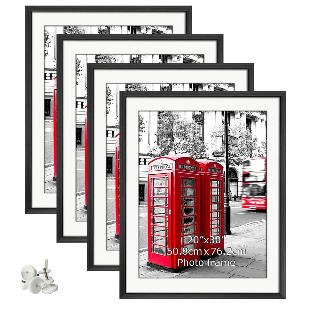 Giftgarden 24x36 Wall & Tabletop Picture Frame Set of 4 | Matte to 20x30 Inch Art Display - main product image