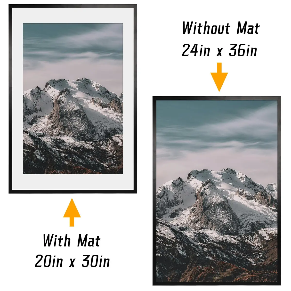 Giftgarden 24x36 Wall & Tabletop Picture Frame Set of 4 | Matte to 20x30 Inch Art Display - view 2