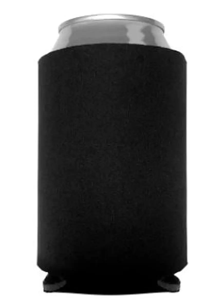 Kropsis Can Cooler Sleeves Blank Poly Foam 12 oz to 16 oz | Customizable Party & Wedding Bulk (50, Black) - main product image