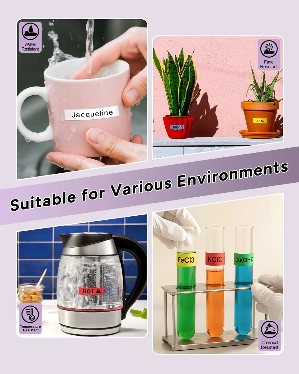 TITBIT Compatible with Brother P Touch TZe-231 12mm Laminated Color Tape | Durable & Water-Resistant (70-120 chars) - view 8
