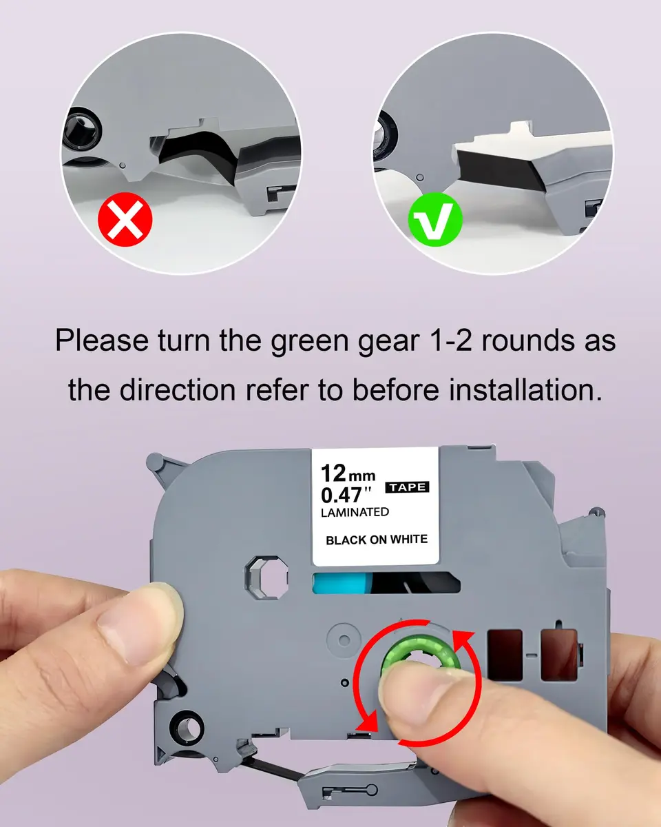 TITBIT Compatible with Brother P Touch TZe-231 12mm Laminated Color Tape | Durable & Water-Resistant (70-120 chars) - view 9