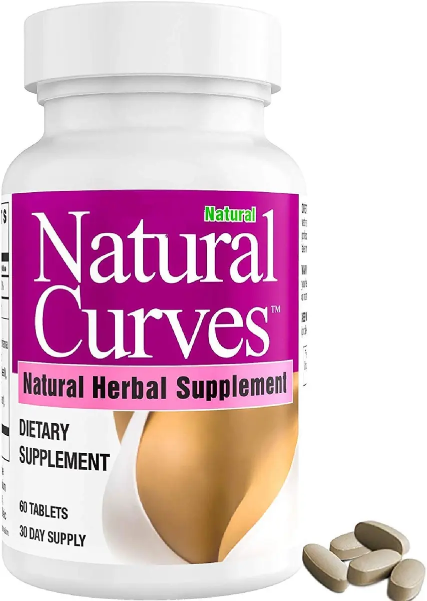 Natural Curves Breast Enhancement Pills Estrogen Support Vegan Non-GMO 60ct | Supports Fuller, Firmer Bust in 30 Days - view 3