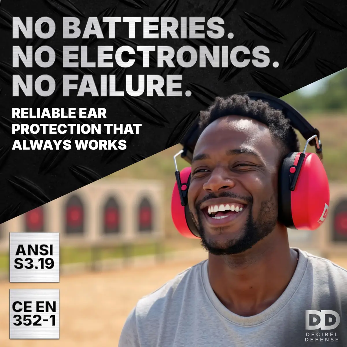 DECIBEL DEFENSE Ear Protection 37 dB NRR Safety Red | Industry-Leading Noise Reduction - view 5