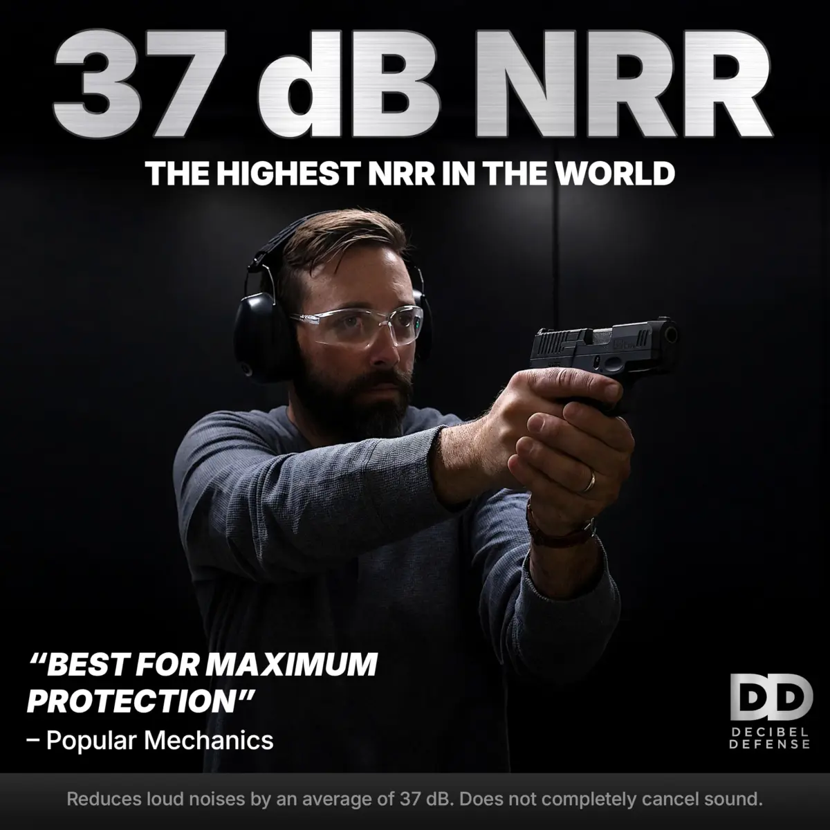 Decibel Defense 37 dB NRR Safety Earmuffs - Vibrant Purple/Indigo for Superior Noise Reduction - view 2
