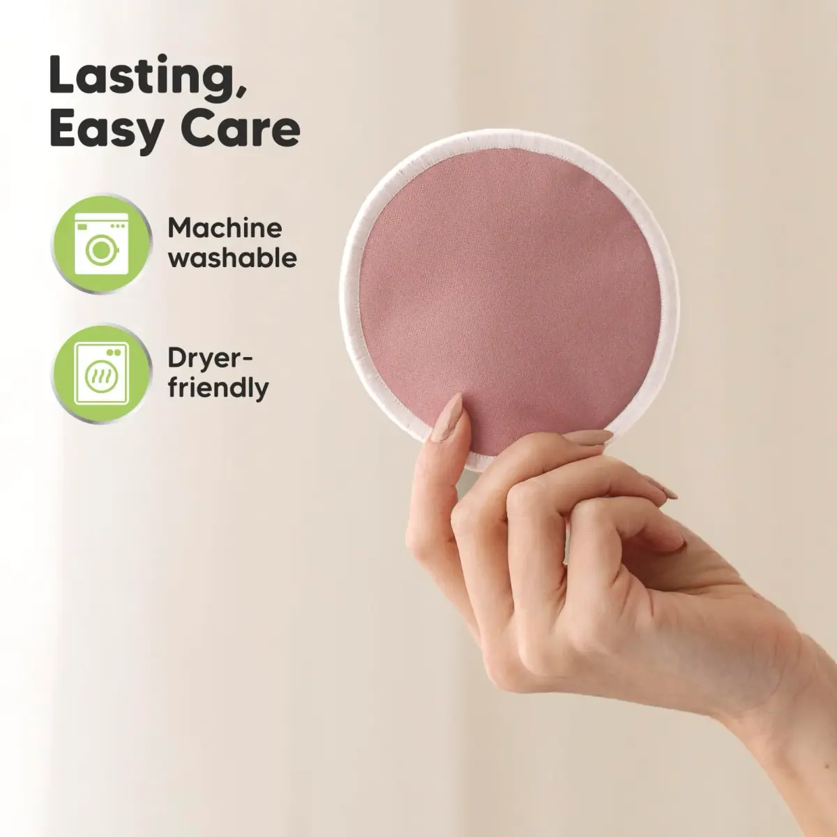 KeaBabies Reusable Nursing Pads for Breastfeeding (14-Pack, Medium 10cm) | Soft Bamboo Viscose, Ultra-Absorbent, Leak-Proof - view 7